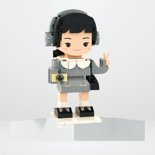 Custom Round Face Brick Figure 1 Person