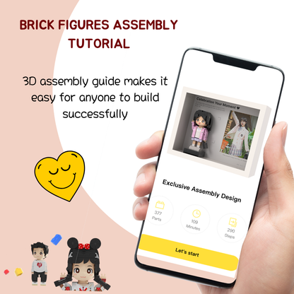 Custom Duduu Brick Figure with Photo Frame 1 Person