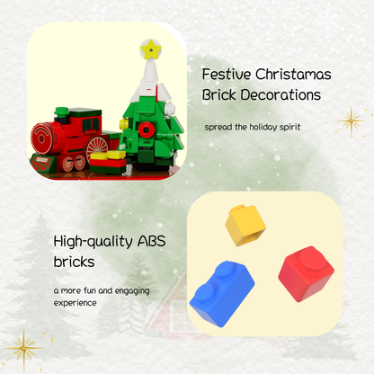 Custom Christmas Duduu Brick Figure with Photo Display 2 Person