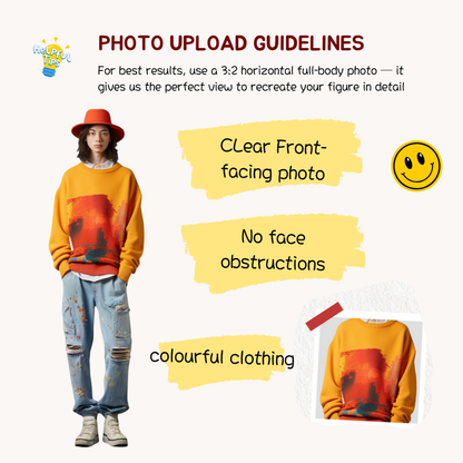 Custom Duduu Brick Figure with Photo Display Stand 2 Person