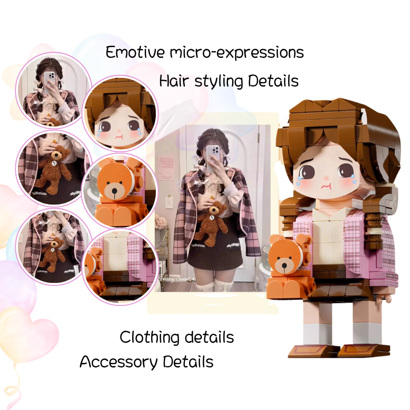 单人圆脸贴图笔筒