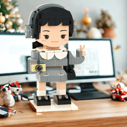 Custom Round Face Brick Figure 1 Person